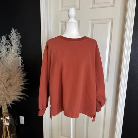 Beaumont Organic Amelia Organic Cotton Sweatshirt in Rust
size Large - Picture 2 of 12